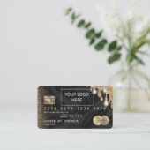 Credit Kaart Styled voeg uw logo Drip Gold Silk to Visitekaartje (Staand voorkant)