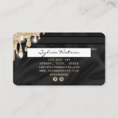 Credit Kaart Styled voeg uw logo Drip Gold Silk to Visitekaartje (Achterkant)