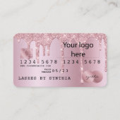 Credit Kaart Styled VOEG UW LOGO Dripping Gold TOE Visitekaartje (Voorkant)