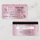 Credit Kaart Styled VOEG UW LOGO Dripping Gold TOE Visitekaartje (Voorkant / Achterkant)
