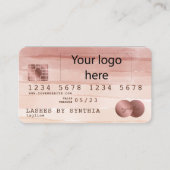 Credit Kaart Styled voeg uw logo stoffige roos toe Visitekaartje (Voorkant)