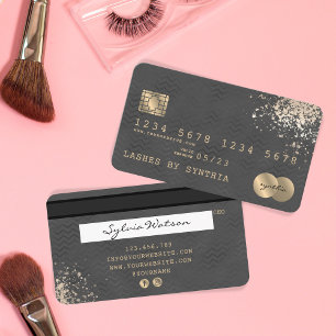 Credit Kaart Styled zwart Chevron Visitekaartje