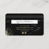 Credit Kaart styling Black marble Gold Visitekaartje (Achterkant)