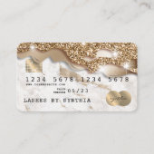 Credit Kaart styling Driving Gold Marble Visitekaartje (Voorkant)