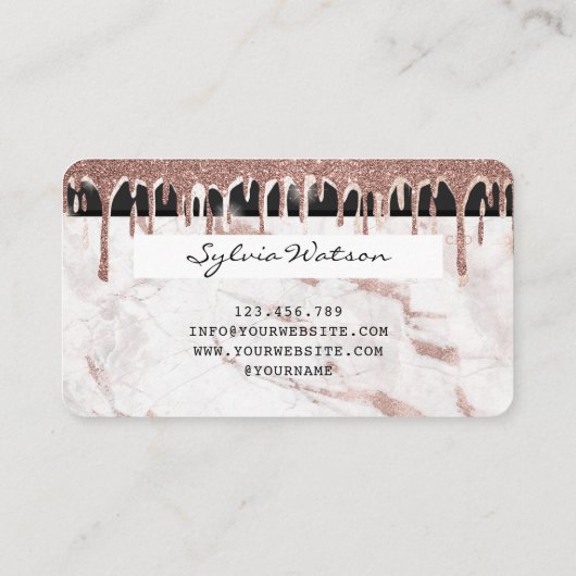 Credit Kaart styling Driving Gold Marble Visitekaartje (Achterkant)