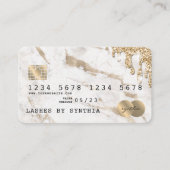 Credit Kaart styling Driving Gold Marble Visitekaartje (Voorkant)