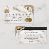 Credit Kaart styling Driving Gold Marble Visitekaartje (Voorkant / Achterkant)