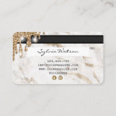 Credit Kaart styling Driving Gold Marble Visitekaartje (Achterkant)