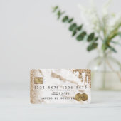 Credit Kaart styling Driving Gold Marble Visitekaartje (Staand voorkant)