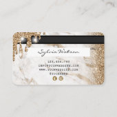 Credit Kaart styling Driving Gold Marble Visitekaartje (Achterkant)