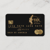 Credit Kaart stylist Gold Hair Visitekaartje (Voorkant)