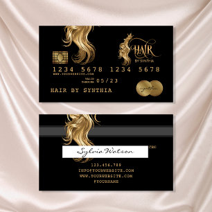 Credit Kaart stylist Gold Hair Visitekaartje