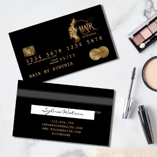Credit Kaart stylist Gold Hair Visitekaartje