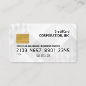 credit Kaart | Witte geometrische Abstracte achter Visitekaartje (Voorkant)