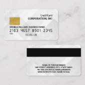 credit Kaart | Witte geometrische Abstracte achter Visitekaartje (Voorkant / Achterkant)