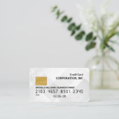 credit Kaart | Witte geometrische Abstracte achter Visitekaartje (Staand voorkant)