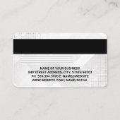 credit Kaart | Witte geometrische Abstracte achter Visitekaartje (Achterkant)