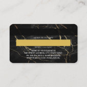 Credit Kaart | Zwarte marmeren achtergrond Visitekaartje (Achterkant)