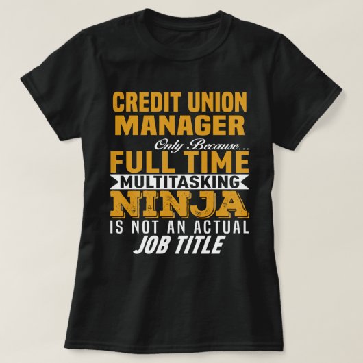 Credit Union Manager T-shirt (Design voorkant)