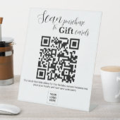 Creditcard Aankoop QR-code Reclamebord Met Voetstuk (Insitu)