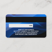 Creditcard | Abstracte blauwe achtergrond Visitekaartje (Achterkant)
