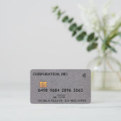 Creditcard | Achtergrond Linen Visitekaartje (Staand voorkant)