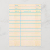 Creditcard bibliotheekdatum briefkaart (Voorkant)