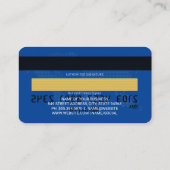 Creditcard | Blauw | Kaart van de wereld Visitekaartje (Achterkant)