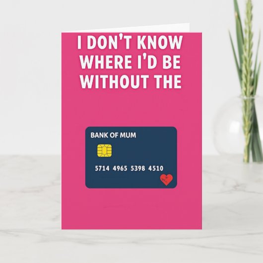Creditcard Dank Je Maa Kaart (Voorkant)