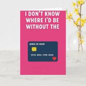 Creditcard Dank Je Maa Kaart (Gele Bloem)