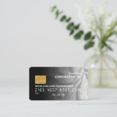 Creditcard | Elegante Stof Gradiënt Visitekaartje (Staand voorkant)