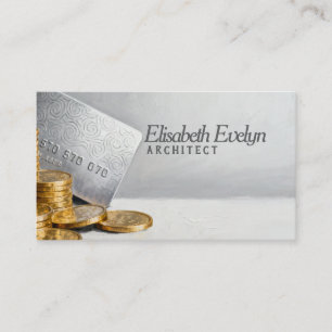 Creditcard en gouden munten f854 visitekaartje