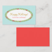 Creditcard feestdag groet informatiekaartje (Voorkant / Achterkant)