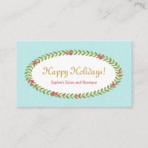 Creditcard feestdag groet informatiekaartje