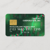 Creditcard | financieel kaarsgrafiek visitekaartje (Voorkant)