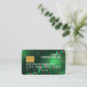 Creditcard | financieel kaarsgrafiek visitekaartje (Staand voorkant)