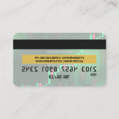 Creditcard | financieel kaarsgrafiek visitekaartje (Achterkant)