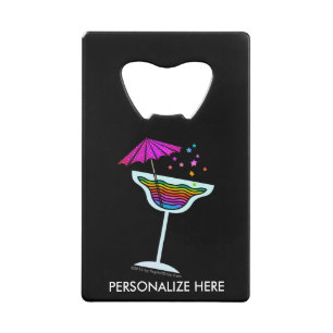 CREDITCARD FLESOPENER - MARGARITA ONTWERP CREDITKAART FLESSENOPENER