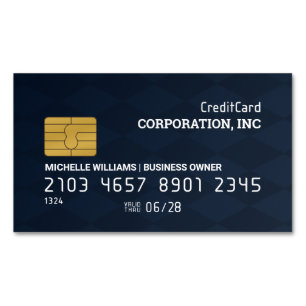 Creditcard Gecontroleerde achtergrond Magnetisch Visitekaartje