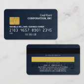 Creditcard | Gecontroleerde achtergrond Visitekaartje (Voorkant / Achterkant)