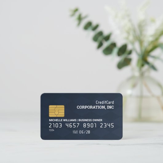 Creditcard | Gecontroleerde achtergrond Visitekaartje (Staand voorkant)