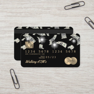 Creditcard Gelden bij geldautomaten Visitekaartje