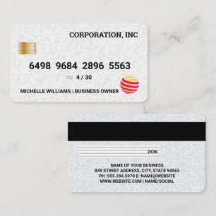 Creditcard Geometrische witte tegel Visitekaartje