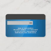Creditcard | Glossy Blue Visitekaartje (Achterkant)