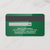 Creditcard | Glossy Green Visitekaartje (Achterkant)