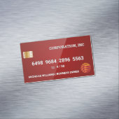 Creditcard | Glossy Red Magnetisch Visitekaartje (Voorbeeld)