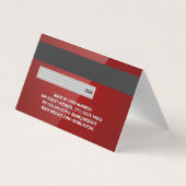 Creditcard | Glossy Red Visitekaartje (Achterkant)