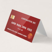 Creditcard | Glossy Red Visitekaartje (Voorkant)