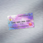 Creditcard | Goud Folie | Waterverf Magnetisch Visitekaartje (Voorbeeld)