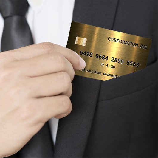 Creditcard | Goud metaal Visitekaartje
